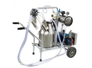 Portable vacuum pump milking machine,vacuum pump type milking machine